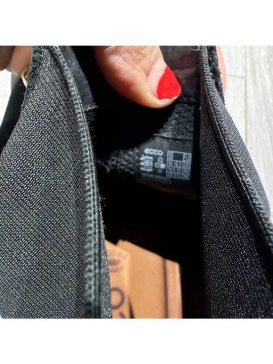 ECCO Track 25 Hydromax Black Chelsea Boot Water Repellent EU 50 Size 16- 16.5 US - Picture 10 of 10